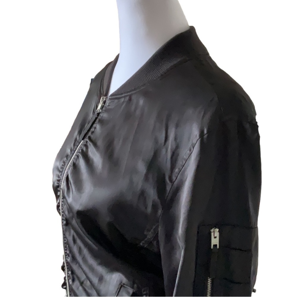 Lucky Brand Ruched Bomber Jacket - Picture 4 of 13